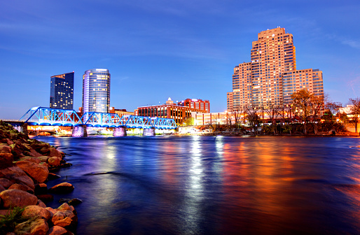 Grand Rapids Michigan skyline 