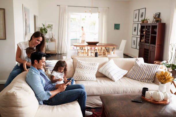 happy family with kids