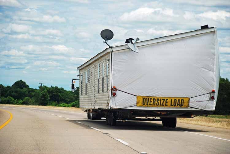 House Trailer on Interstate Highway