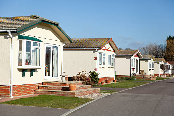 Residential mobile park home estate. 