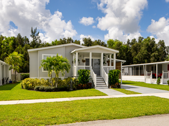 Mobile home neighborhood 