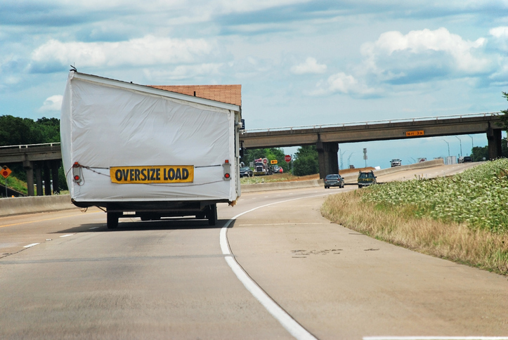 Mobile Home (house trailer) on Interstate Highway